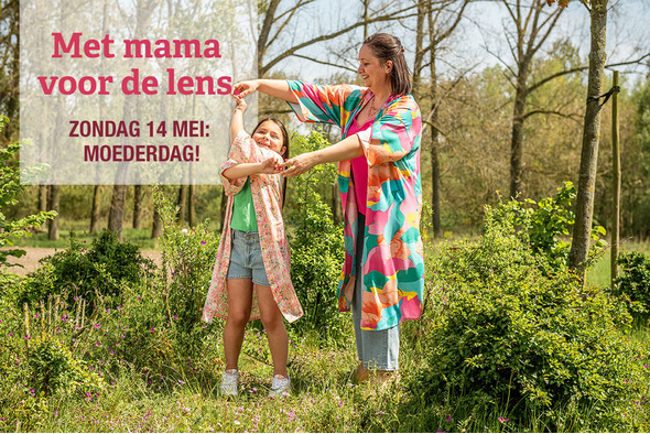 Met mama voor de lens