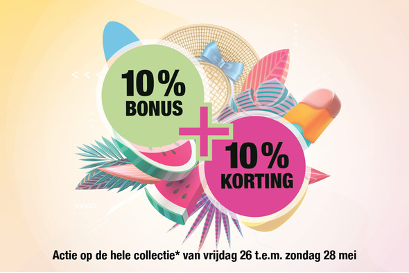 Familieweekend: 10% bonus + 10% directe korting