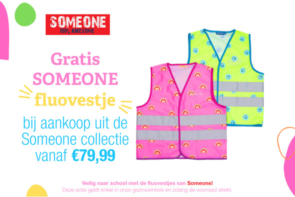 Gratis fluovestje bij Someone