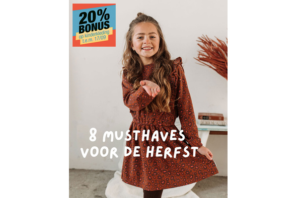 Kinderkleding @ 20% bonus: 8 trends om in de gaten te houden