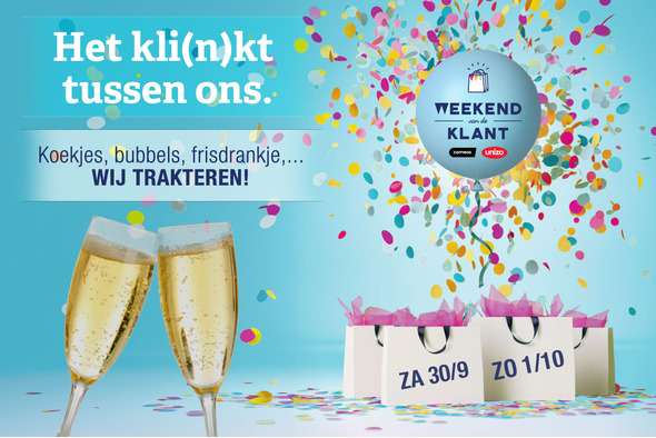 We klinken tijdens het Weekend van de Klant 