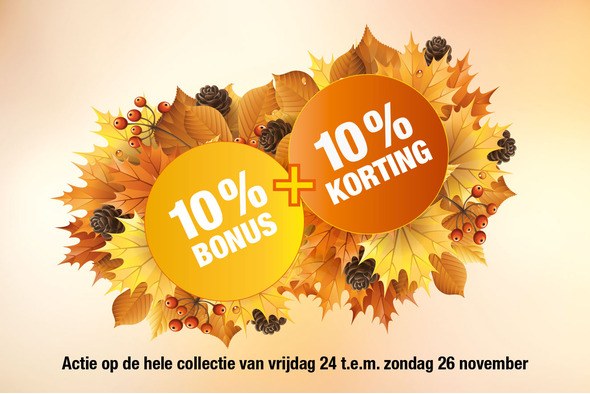 Familieweekend: 10% bonus + 10% directe korting