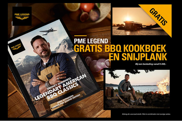 PME Legend gratis BBQ kookboek en snijplank