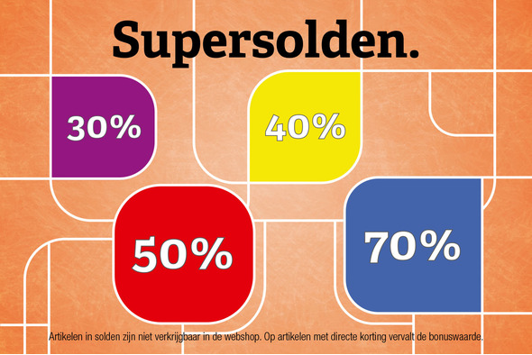 SUPERsolden: kortingen tot 70%!