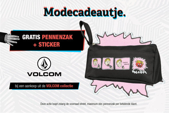 Ontdek Volcom en scoor je gratis pennenzak + sticker.