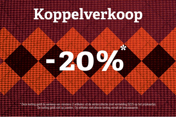 Koppelverkoop: 20% korting op de volledige wintercollectie