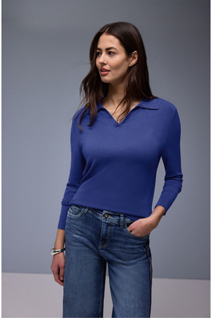 Polo met lange mouwen Street One