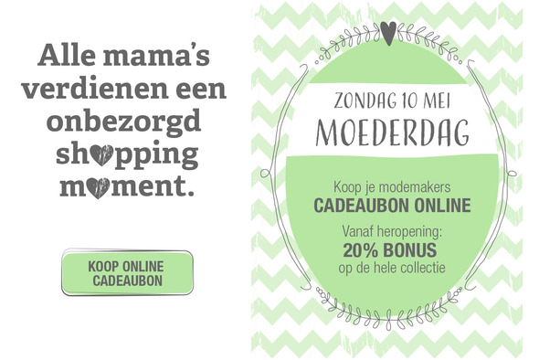 De online cadeaubon: omdat mama's een onbezorgd shoppingmoment verdienen