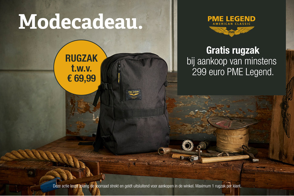 Gratis rugzak bij aankoop van 299 PME Legend