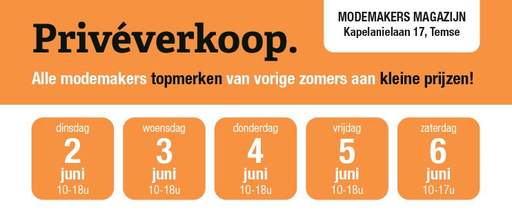 Priv&eacute;verkoop voorjaar 2026 van dinsdag 2 t.e.m. zaterdag 6 juni