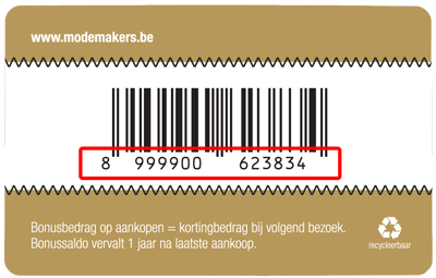 Bonuskaartnummer