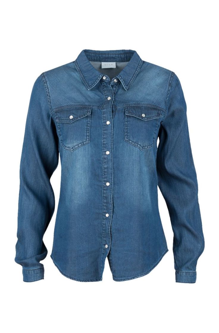 vibista denim shirt dark blue denim