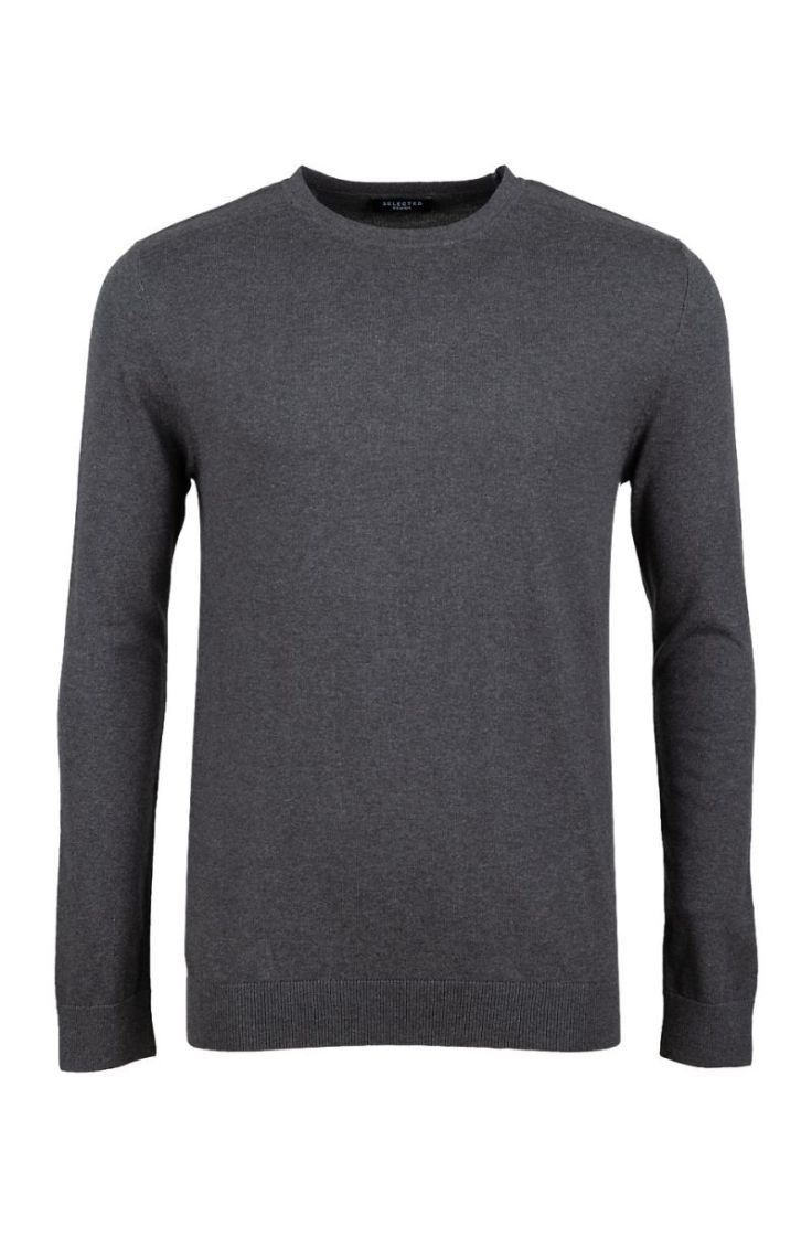 slhberg crew neck b antracit melang