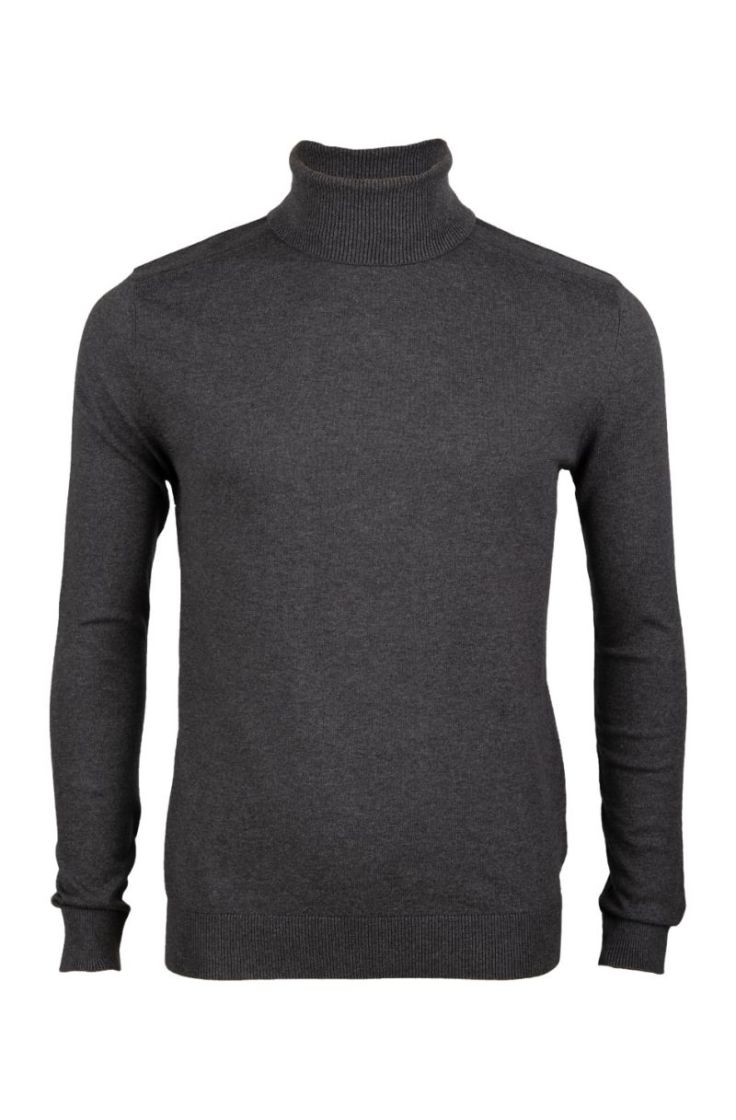 slhberg roll neck b antracit melang