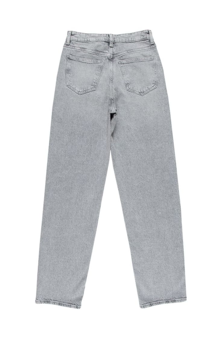 vikelly jaf hw straight jeans light grey deni
