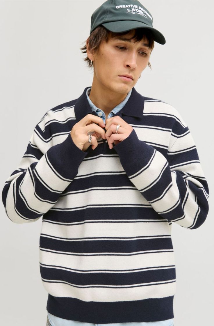 jornostalgia knit polo sky captain str