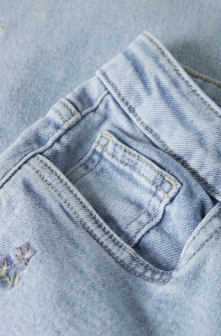 nkfrose wide emb jeans 2010-fr light blue deni