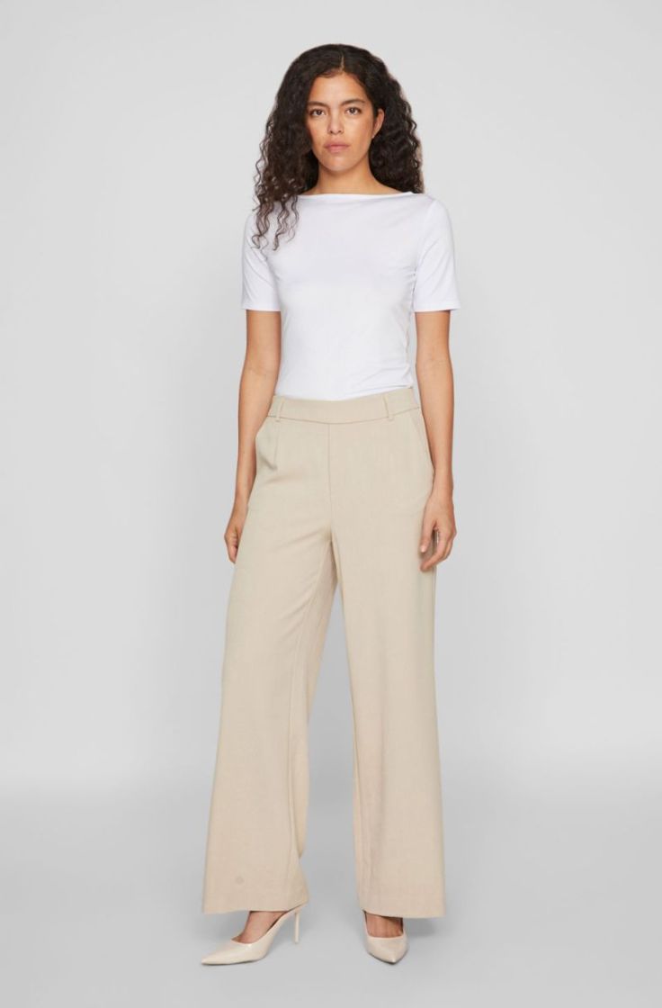 vivarone hw wide pant natural melange