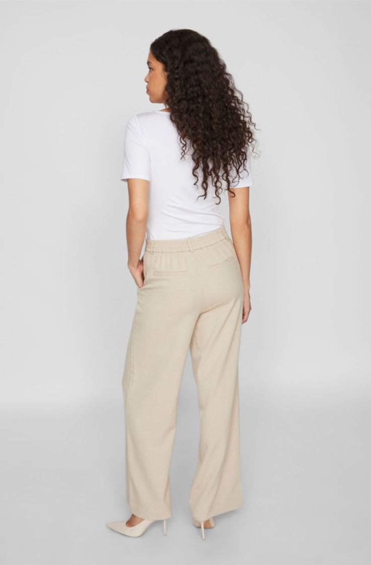 vivarone hw wide pant natural melange