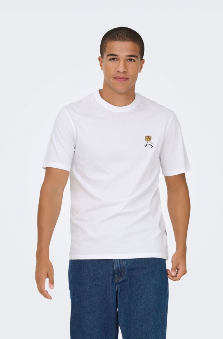 onsmass reg emb. ss tee vd bright white em