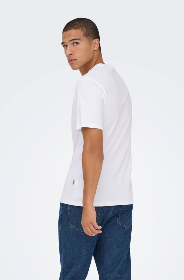 onsmass reg emb. ss tee vd bright white em