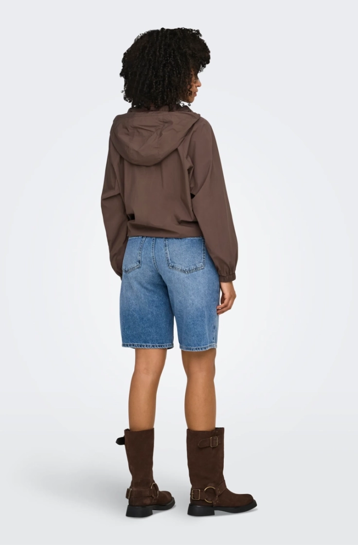onllara piping jacket otw chocolate marti