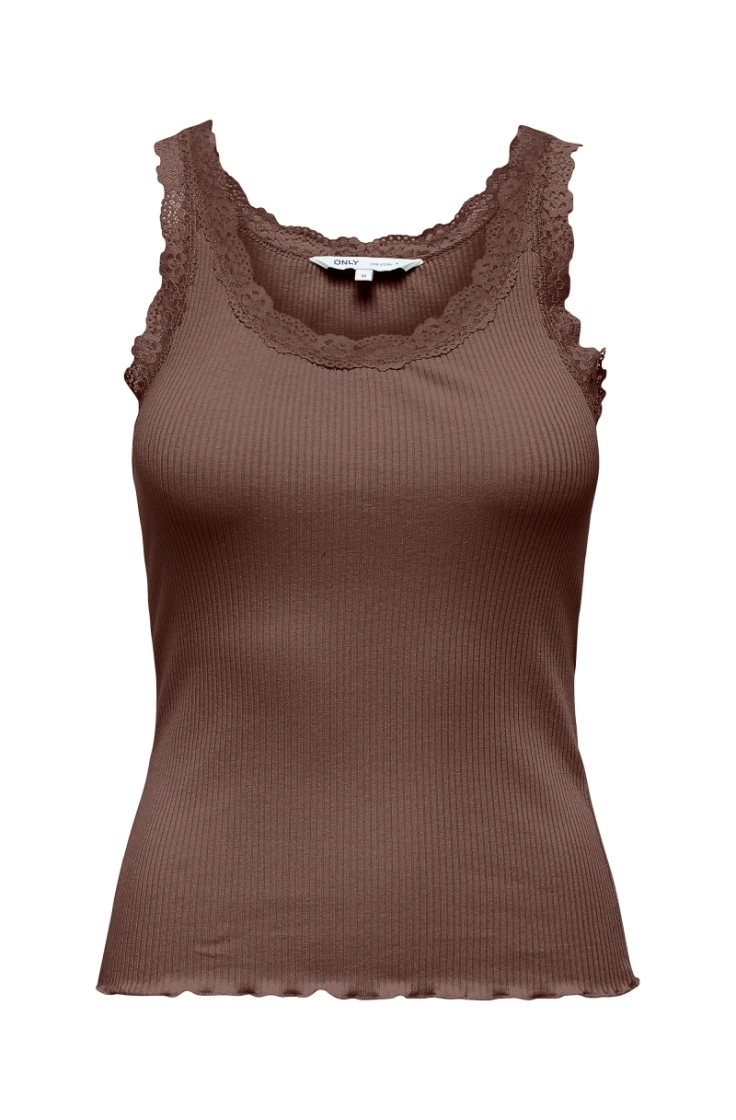 onlsara sharai tank top jrs shaved chocolat