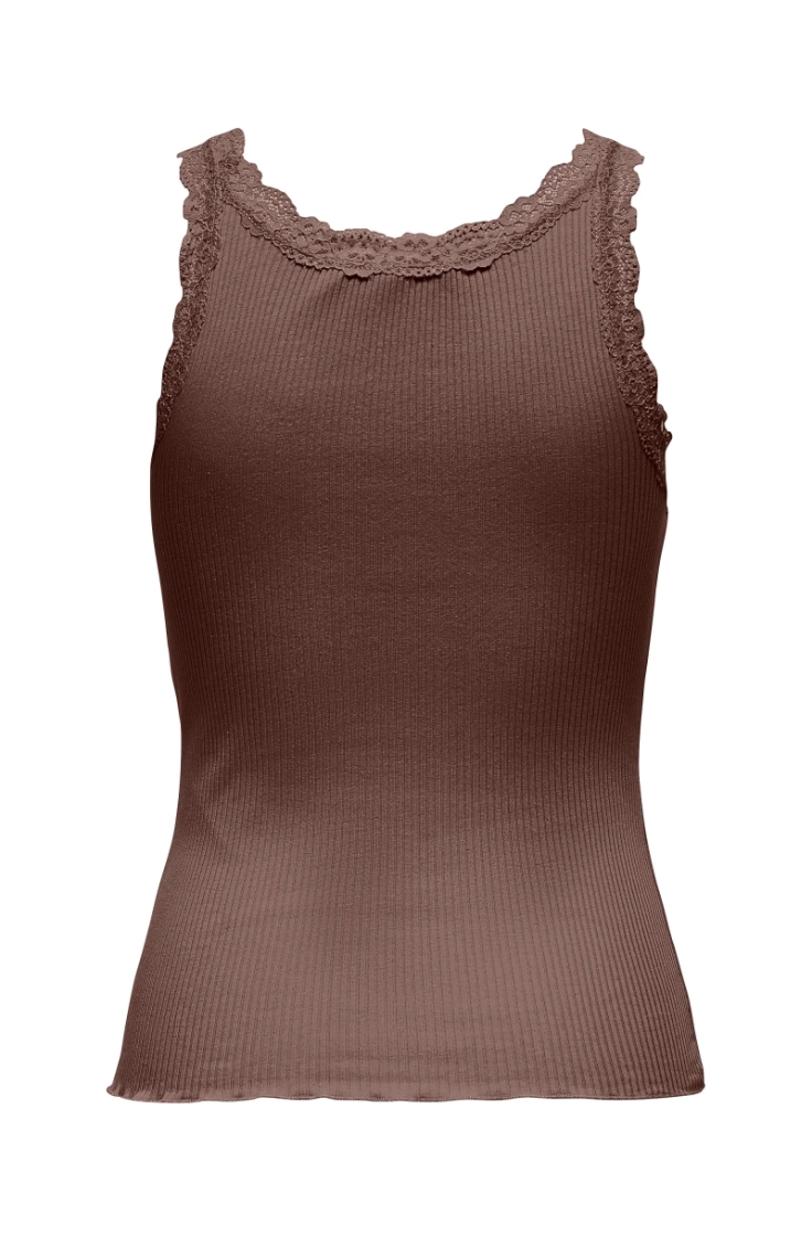 onlsara sharai tank top jrs shaved chocolat