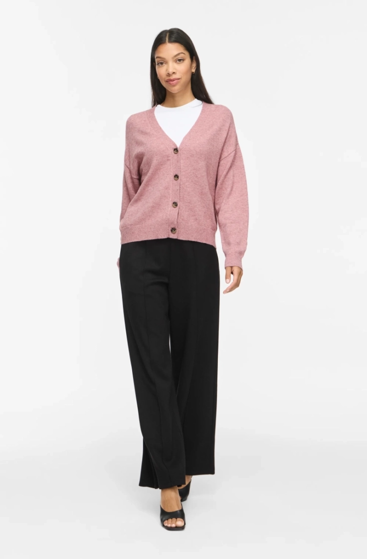 viril v-neck knit cardigan nostalgia rose 