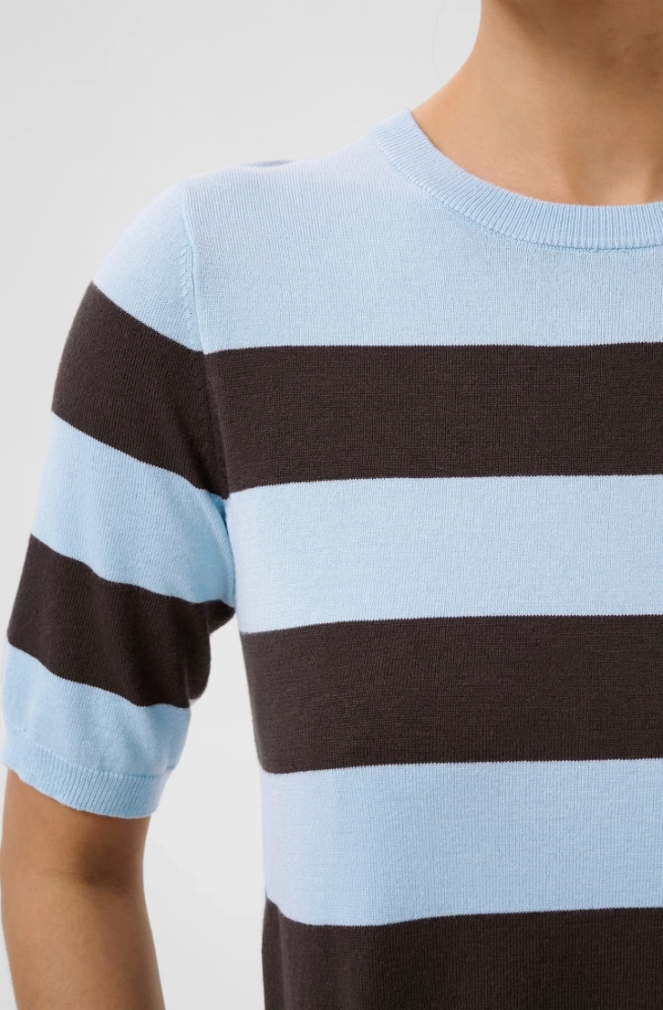 kalizza striped knit 109657 blue fog
