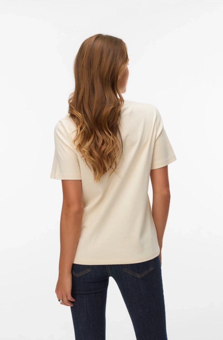vmirene ss o-nck t-shirt birch cocoa bro