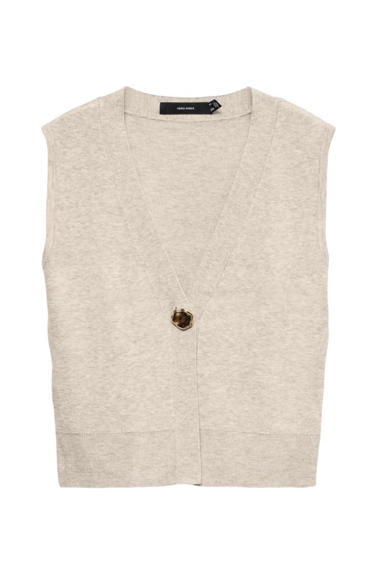vmagueda sl v-neck vest boo birch