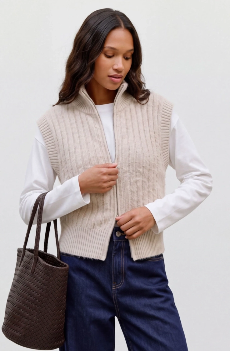 vmbang rib sl highneck zipper birch