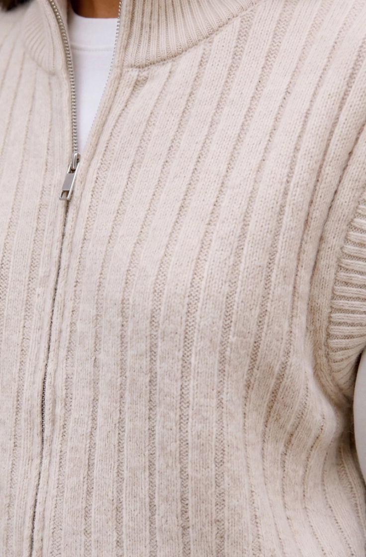 vmbang rib sl highneck zipper birch