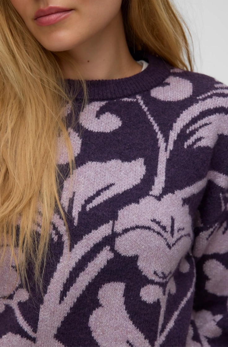 vmettashine ls o-neck pullover sweet grape w.e