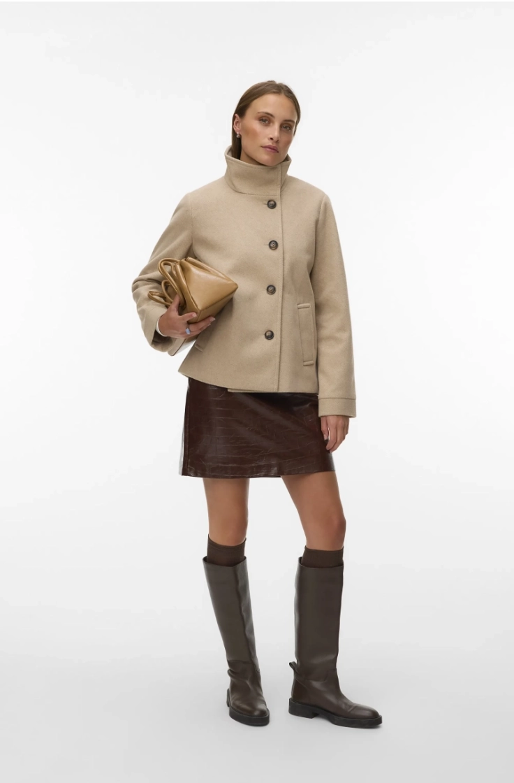 vmevaida short jacket boo silver mink mel