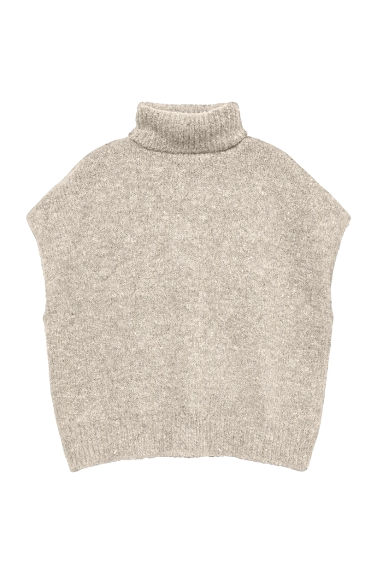 vmingrid sl rollneck vest boo birch