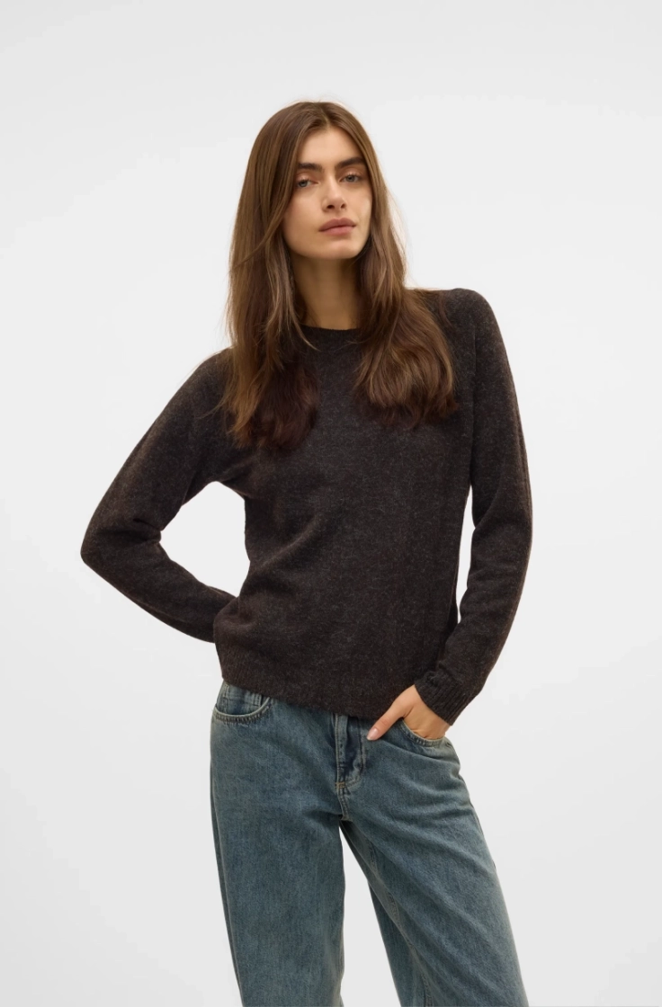 vmdoffy ls o-neck blouse ga chocolate torte
