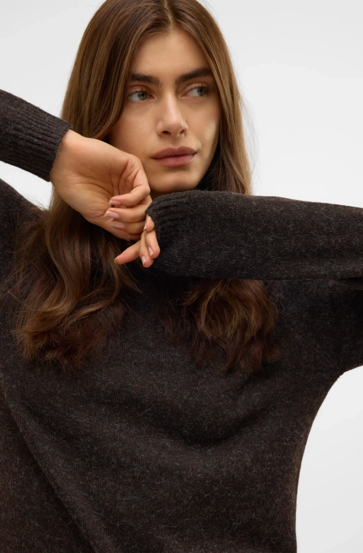vmdoffy ls o-neck blouse ga chocolate torte