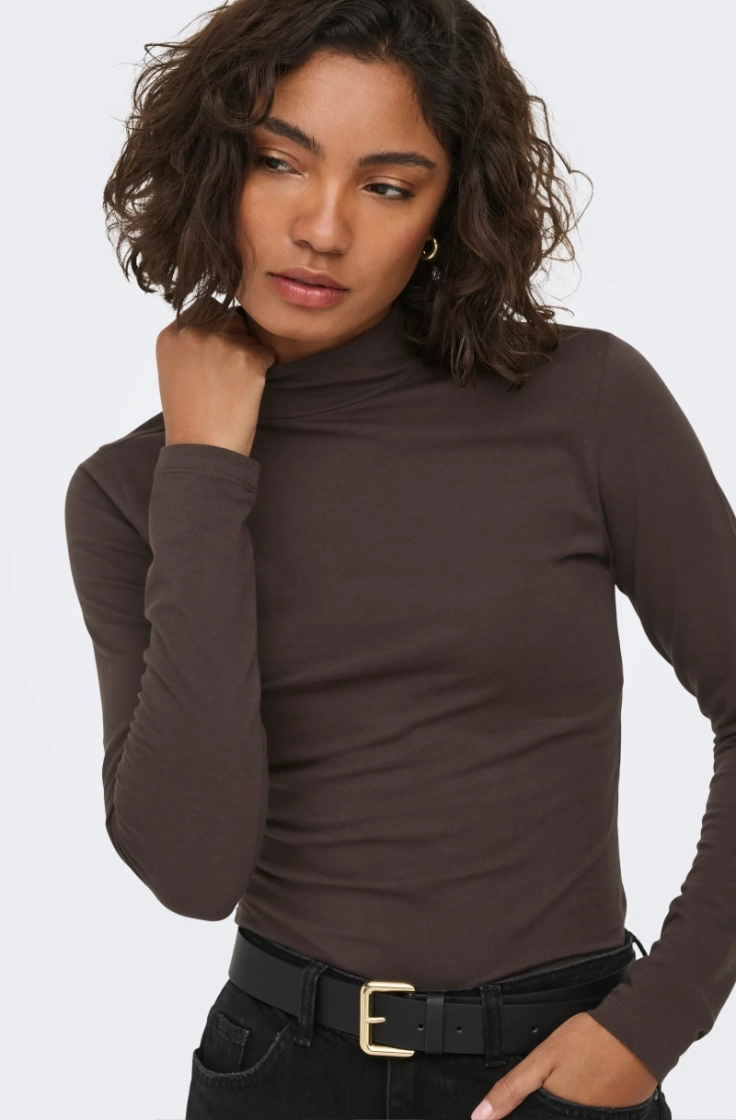 jdyava new turtleneck top jrs  chocolate torte