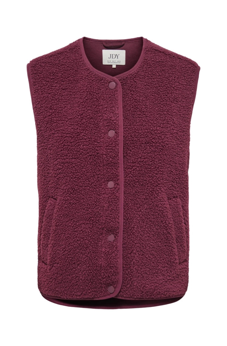 jdysimina teddy waistcoat otw  windsor wine