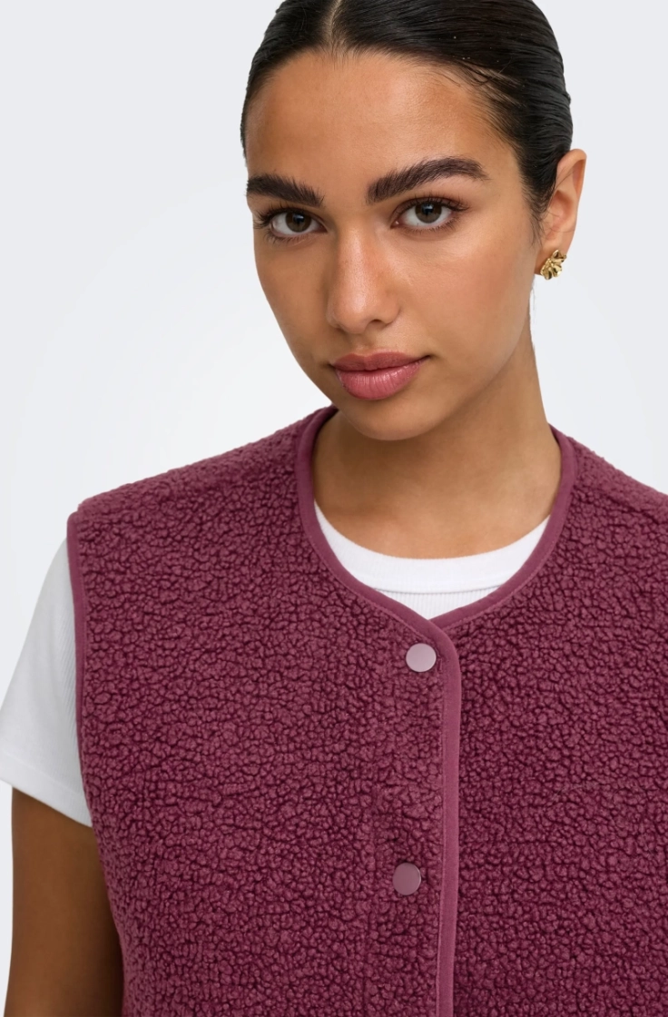 jdysimina teddy waistcoat otw  windsor wine