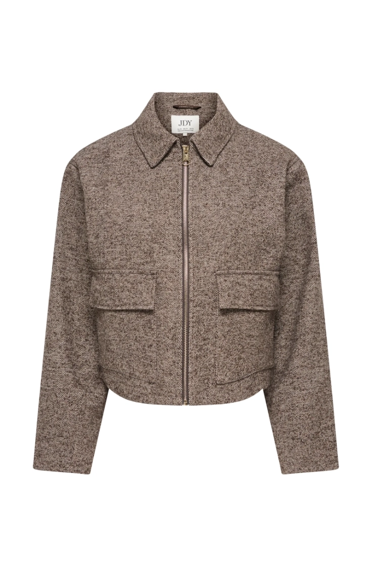 jdyvinga herringbone jacket ot chocolate torte