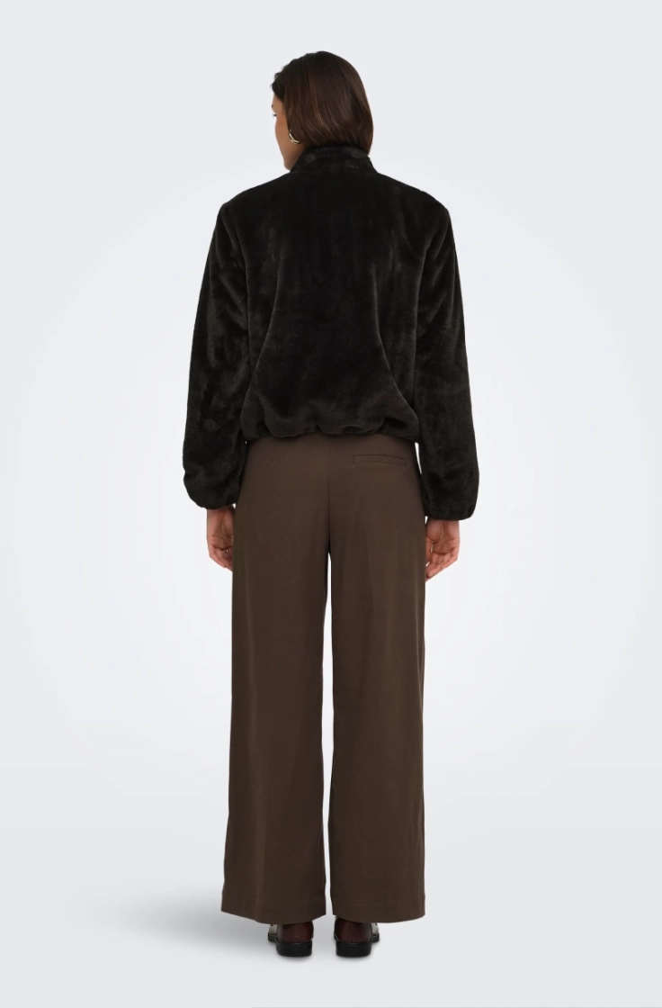 jdymacy faux fur balloon jacke chocolate torte