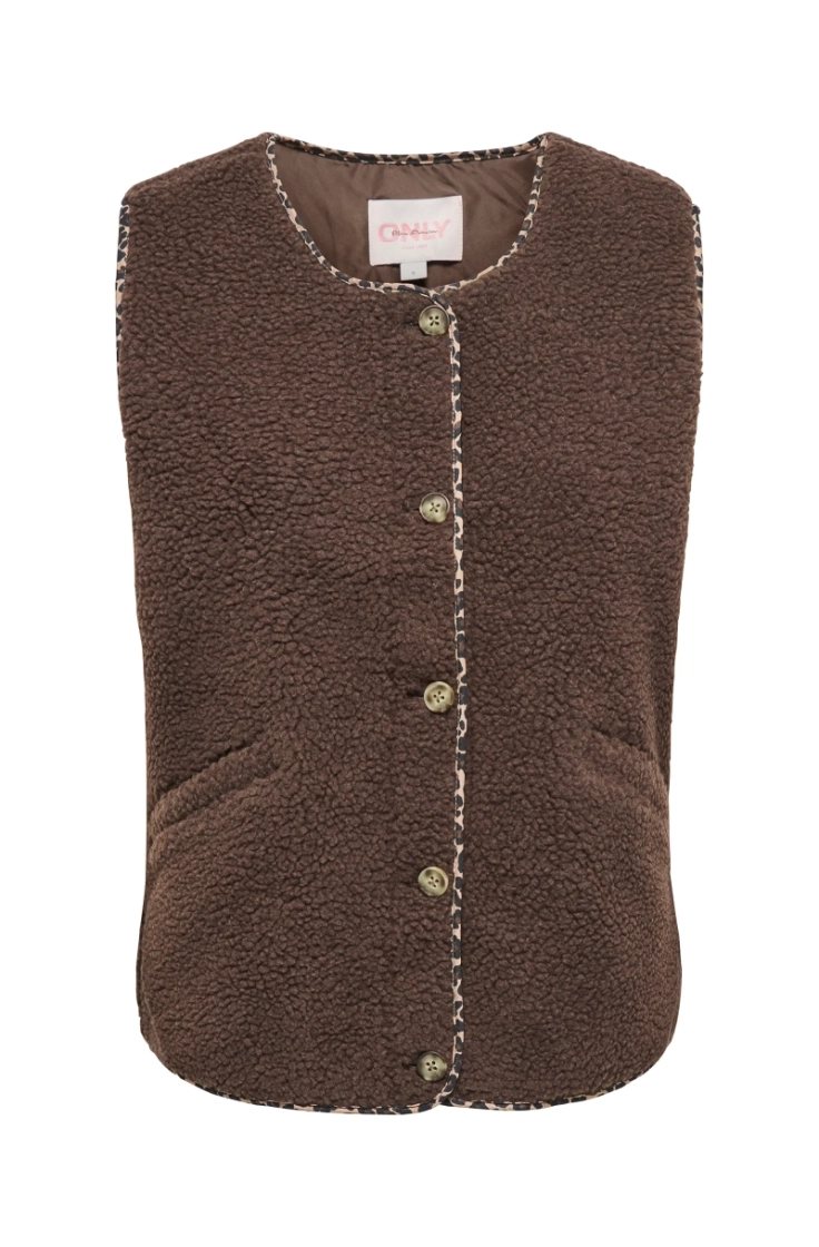 onlbaby teddy vest pnt chocolate marti