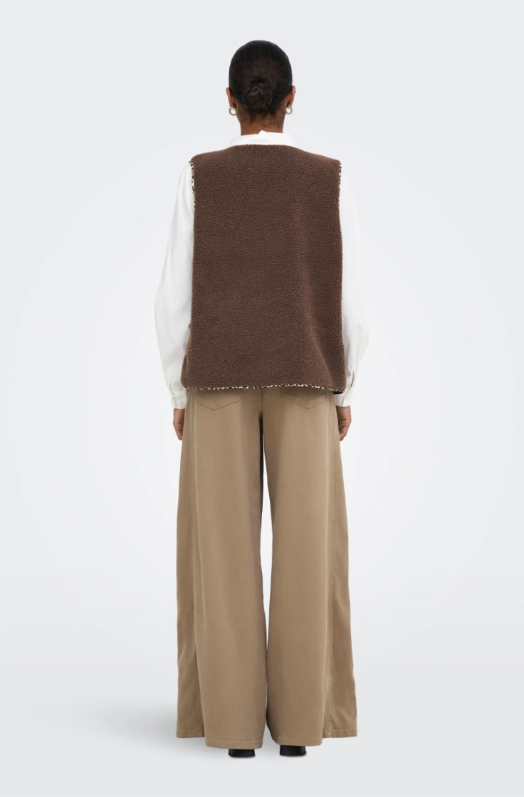onlbaby teddy vest pnt chocolate marti