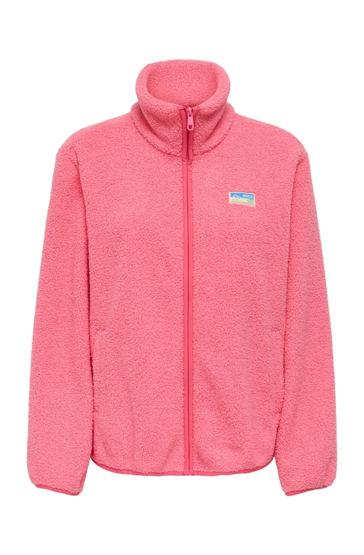 onleva teddy jacket cs otw pink lemonade