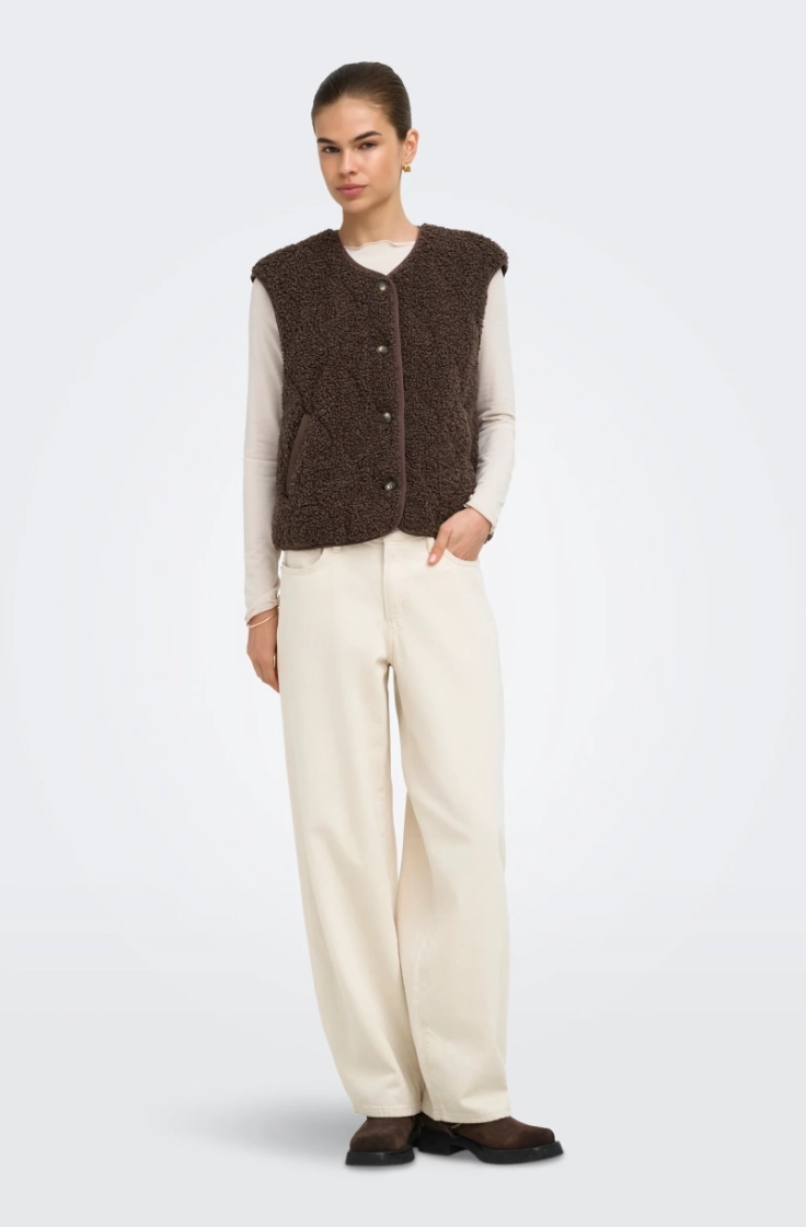 onlines teddy waistcoat cc otw chocolate marti