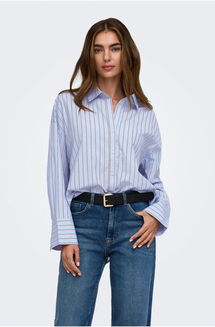 onloregon alva ls reg shirt cc dusty blue str.