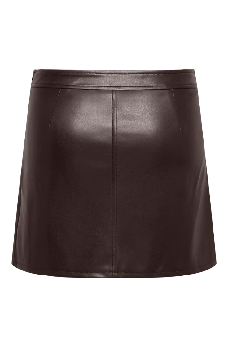 onlneli hw faux leather skirt  chocolate torte